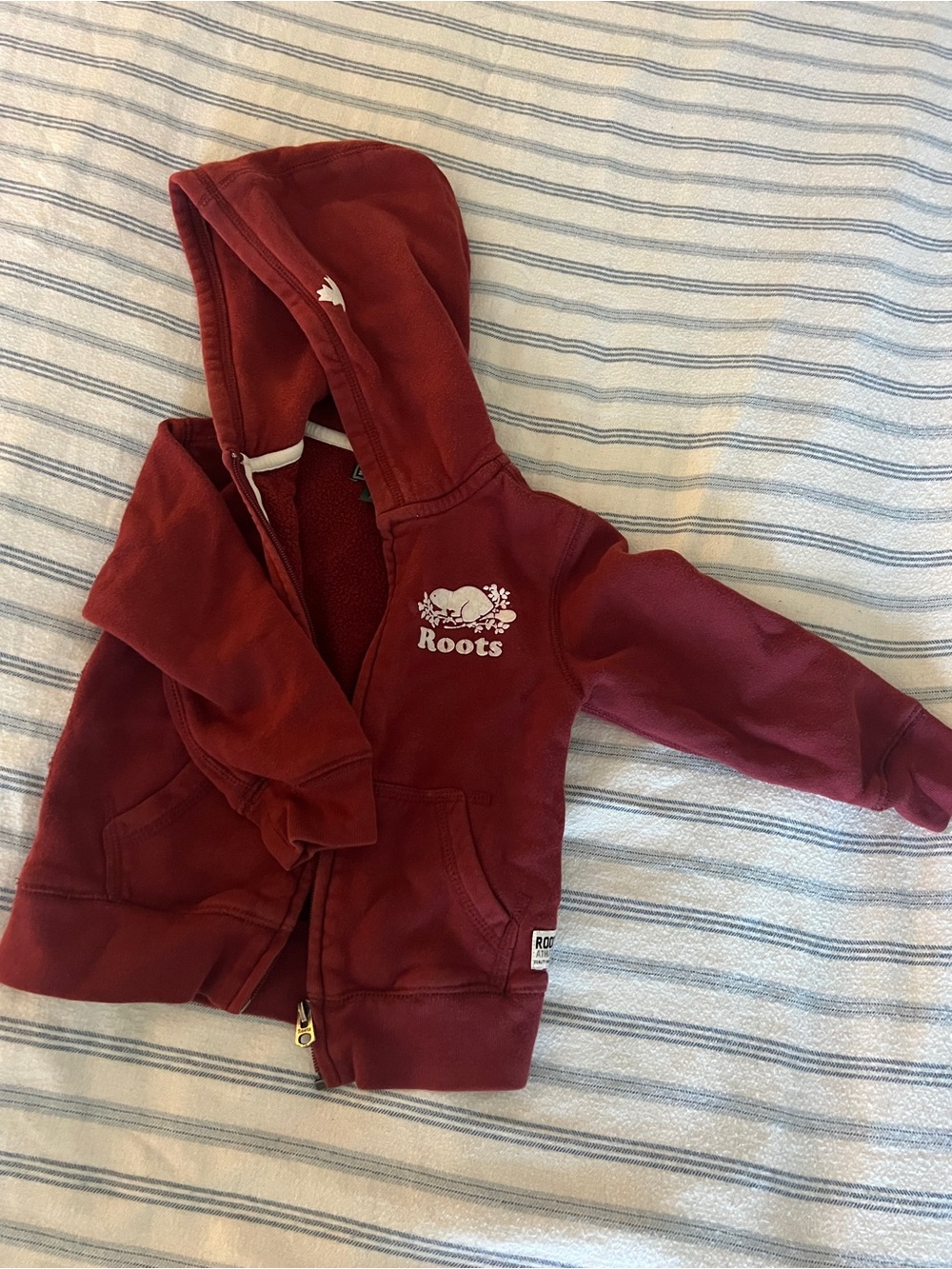 Roots Kids Deep Red Hooded Sweatshirt